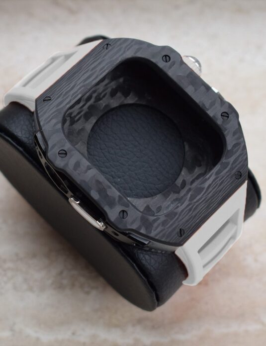case apple watch ultra carbon richard mille white strap