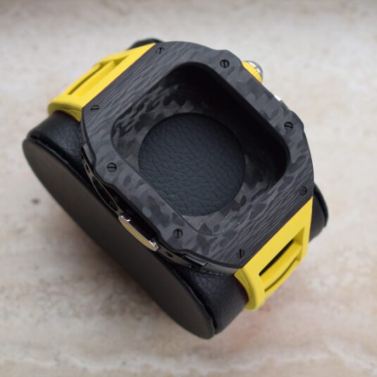 case apple watch ultra carbon richard mille yellow strap