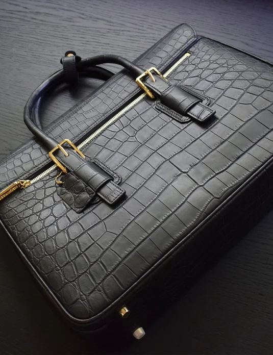 crocodile briefcase Stefano Ricci