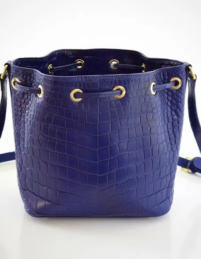 crocodile handbag blue 2