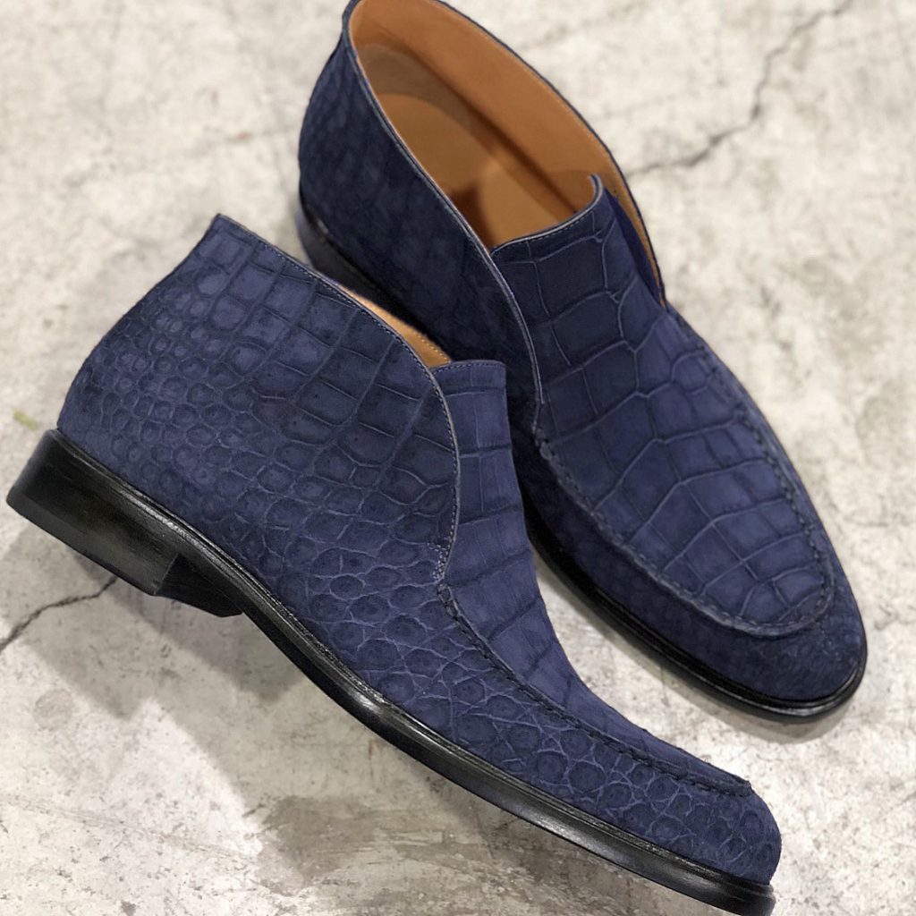 Blue crocodile loro piana shoes