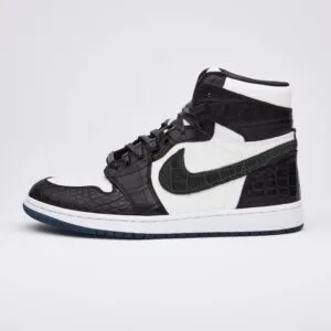 custom nike jordan black crocodile side