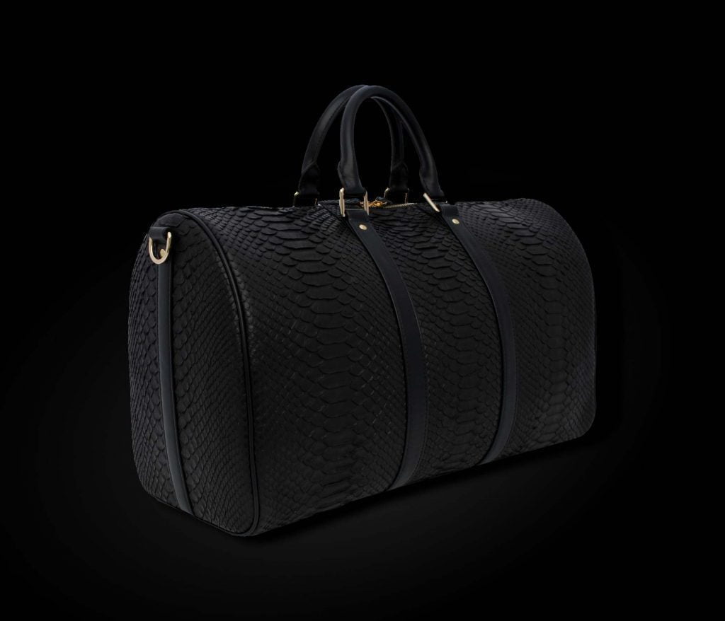 genuine python duffle bag