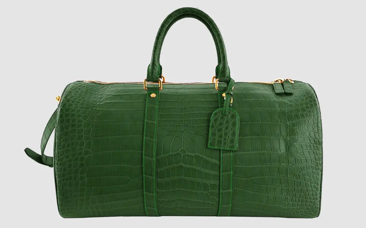 louis vuitton green crocodile bag