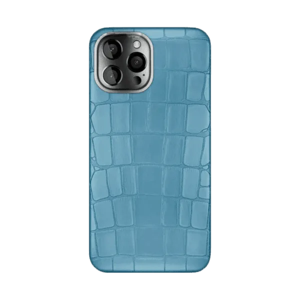 Light blue crocodile case iphone 14 pro