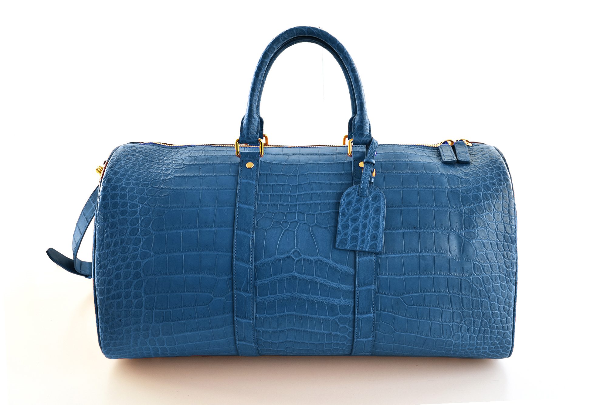 light-blue-crocodile travel bag