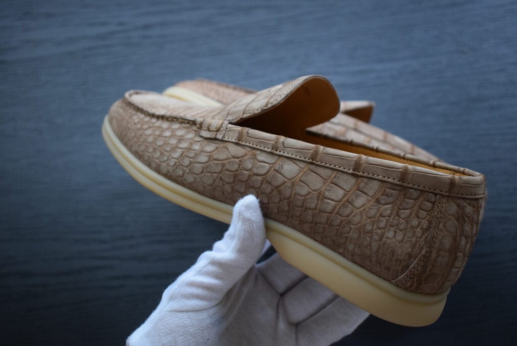 Nubuck Crocodile Loafers