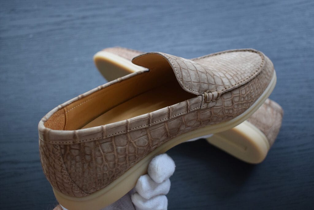 Nubuck Crocodile Loafers