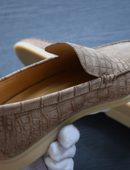 Nubuck Crocodile Loafers