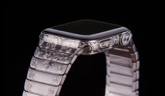 Platinum apple watch 7 custom engraving 1 e1658424389410