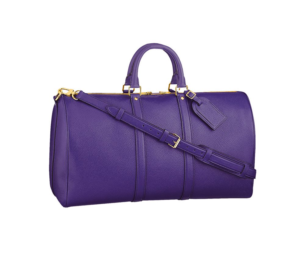 Purple Leather Duffle Bag | OJ Exclusive