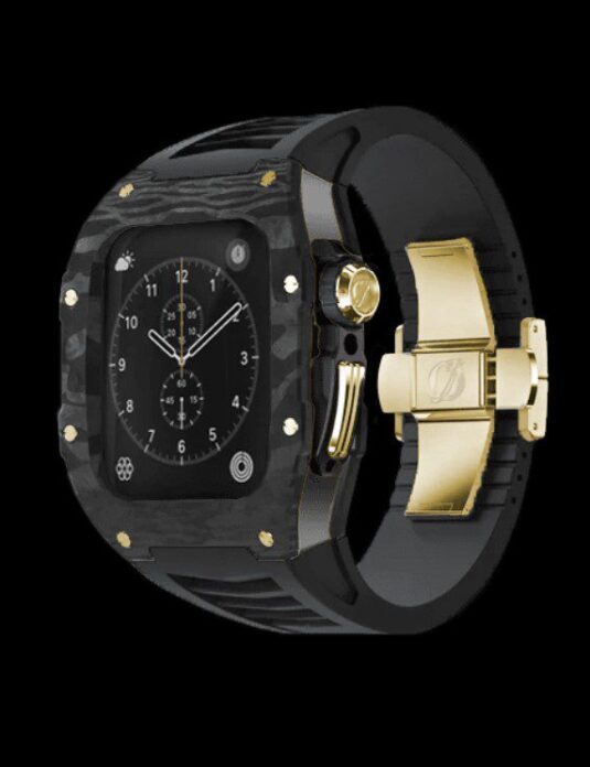 boîtier de montre Apple en carbone Richard Mille doré