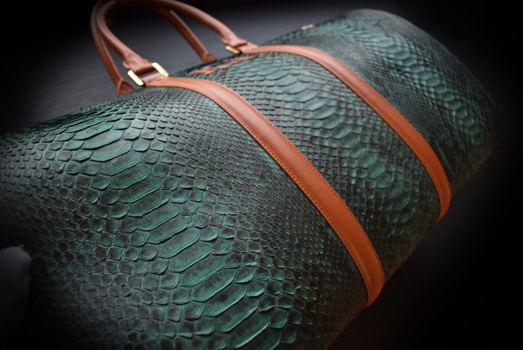 green python duffle bag