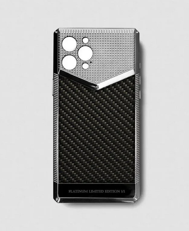 Silver Metal Iphone Case Carbon 14 pro (Max) | OJ Exclusive