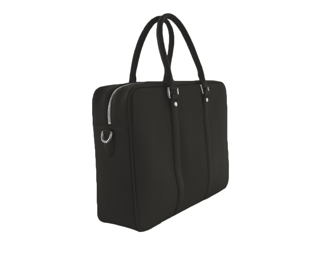 Togo leather briefcase black