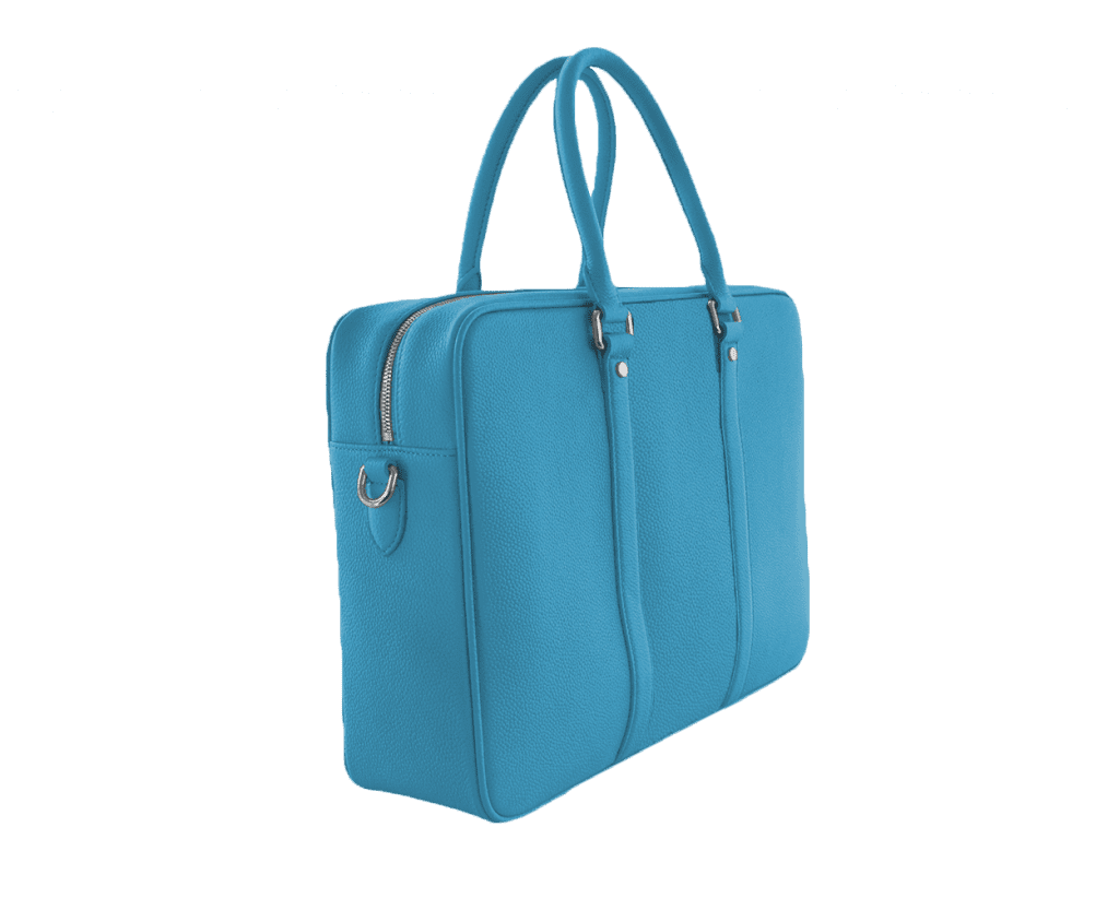 Togo leather briefcase blue