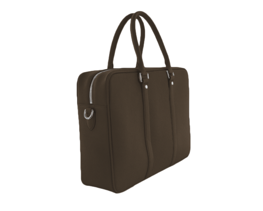 Brown leather briefcase - OJ Exclusive