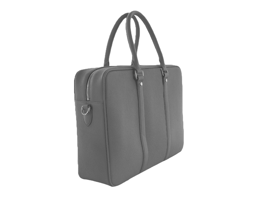 Togo leather briefcase grey1