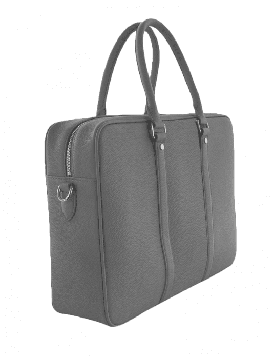 Togo leather briefcase grey1