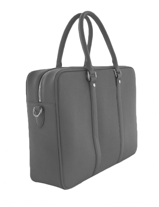Togo leather briefcase grey12