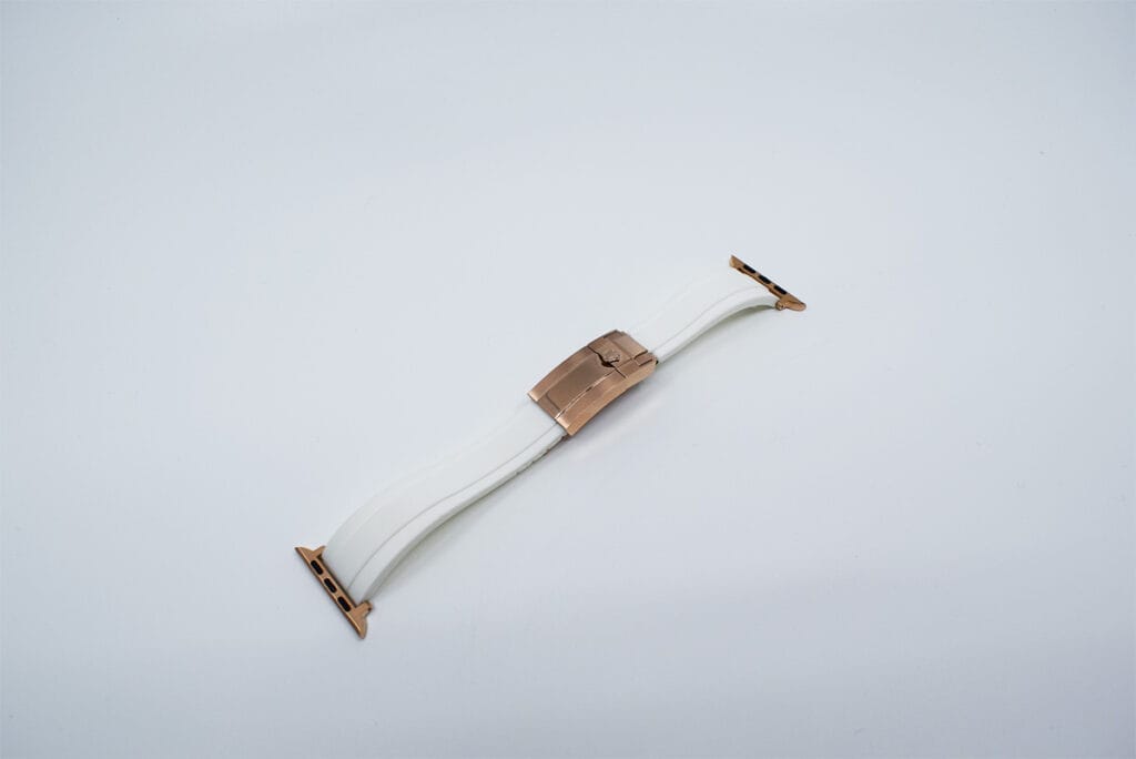 white rolex apple watch band strap rose
